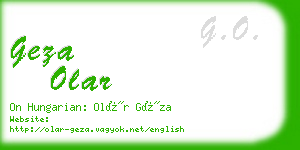 geza olar business card